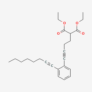 molecular formula C25H32O4 B14318787 Diethyl {4-[2-(oct-1-yn-1-yl)phenyl]but-3-yn-1-yl}propanedioate CAS No. 107586-19-6