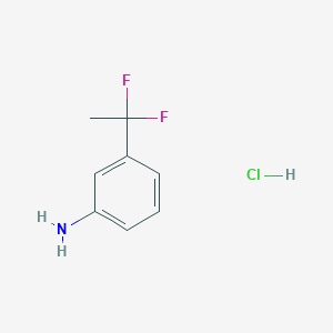 molecular formula C8H10ClF2N B1431882 3-(1,1-Difluoroethyl)aniline hydrochloride CAS No. 1803593-33-0