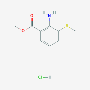 molecular formula C9H12ClNO2S B1431884 Methyl 2-amino-3-(methylsulfanyl)benzoate hydrochloride CAS No. 1797033-40-9