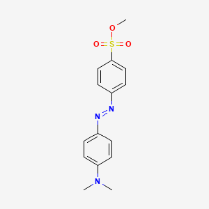 molecular formula C15H17N3O3S B14318848 Methyl 4-{(E)-[4-(dimethylamino)phenyl]diazenyl}benzene-1-sulfonate CAS No. 111915-50-5