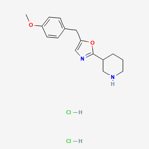 3-[5-(4-Methoxybenzyl)-1,3-oxazol-2-yl]piperidine dihydrochloride