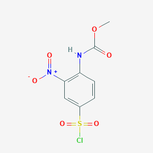methyl N-[4-(chlorosulfonyl)-2-nitrophenyl]carbamate