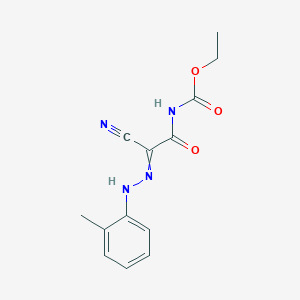 molecular formula C13H14N4O3 B14318890 Ethyl {cyano[2-(2-methylphenyl)hydrazinylidene]acetyl}carbamate CAS No. 113675-93-7