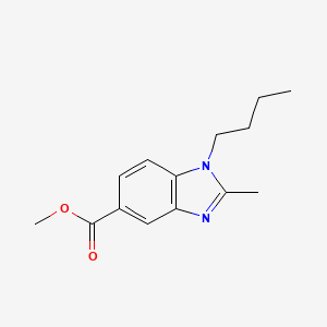 molecular formula C14H18N2O2 B1431894 Methyl 1-butyl-2-methyl-1,3-benzodiazole-5-carboxylate CAS No. 1390621-30-3