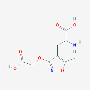 molecular formula C9H12N2O6 B143190 alpha-Amino-3-carboxymethoxy-5-methyl-4-isoxazolepropionic acid CAS No. 130146-18-8