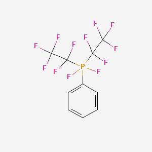 molecular formula C10H5F12P B14319003 Difluoro[bis(pentafluoroethyl)]phenyl-lambda~5~-phosphane CAS No. 111784-55-5