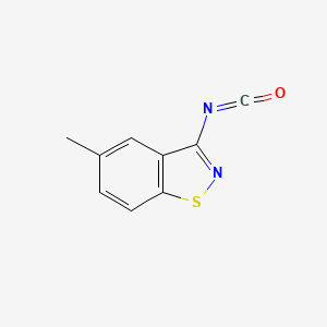molecular formula C9H6N2OS B14319004 3-Isocyanato-5-methyl-1,2-benzothiazole CAS No. 105734-79-0