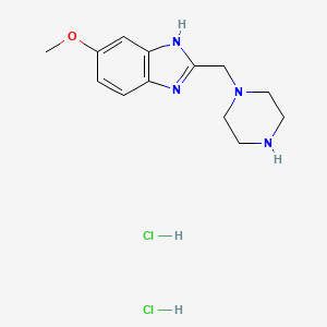 molecular formula C13H20Cl2N4O B1431902 5-methoxy-2-(piperazin-1-ylmethyl)-1H-benzo[d]imidazole dihydrochloride CAS No. 1177360-44-9