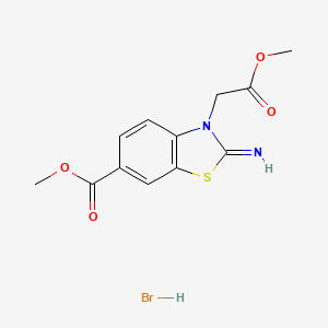 Methyl 2-imino-3-(2-methoxy-2-oxoethyl)-2,3-dihydrobenzo[d]thiazole-6-carboxylate hydrobromide