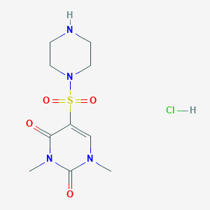 1,3-dimethyl-5-(piperazin-1-ylsulfonyl)pyrimidine-2,4(1H,3H)-dione hydrochloride