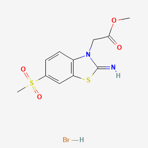 methyl 2-(2-imino-6-(methylsulfonyl)benzo[d]thiazol-3(2H)-yl)acetate hydrobromide