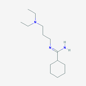 molecular formula C14H29N3 B14319066 N'-[3-(diethylamino)propyl]cyclohexanecarboximidamide CAS No. 109341-26-6