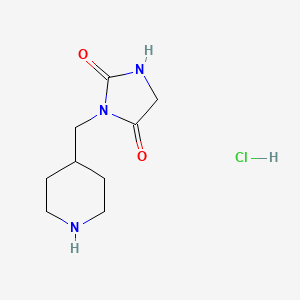 3-(Piperidin-4-ylmethyl)imidazolidine-2,4-dione hydrochloride