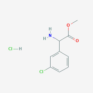 molecular formula C9H11Cl2NO2 B1431912 Methyl amino(3-chlorophenyl)acetate hydrochloride CAS No. 1351586-91-8