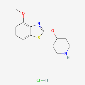 molecular formula C13H17ClN2O2S B1431913 4-Methoxy-2-(piperidin-4-yloxy)benzo[d]thiazole hydrochloride CAS No. 1396877-26-1
