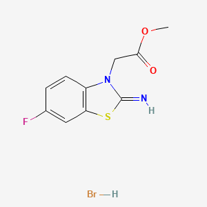 molecular formula C10H10BrFN2O2S B1431914 methyl 2-(6-fluoro-2-iminobenzo[d]thiazol-3(2H)-yl)acetate hydrobromide CAS No. 1949836-64-9