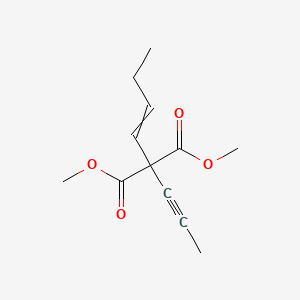 molecular formula C12H16O4 B14319143 Dimethyl (but-1-en-1-yl)(prop-1-yn-1-yl)propanedioate CAS No. 113704-38-4