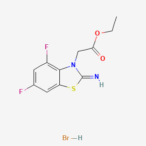 ethyl 2-(4,6-difluoro-2-iminobenzo[d]thiazol-3(2H)-yl)acetate hydrobromide