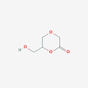molecular formula C5H8O4 B14319164 6-(Hydroxymethyl)-1,4-dioxan-2-one CAS No. 112165-62-5