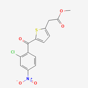 molecular formula C14H10ClNO5S B14319181 Methyl [5-(2-chloro-4-nitrobenzoyl)thiophen-2-yl]acetate CAS No. 105550-86-5