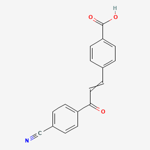 molecular formula C17H11NO3 B14319202 Benzoic acid, 4-[3-(4-cyanophenyl)-3-oxo-1-propenyl]- CAS No. 106315-48-4