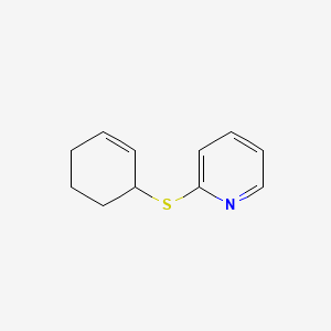 molecular formula C11H13NS B14319218 Pyridine, 2-(2-cyclohexen-1-ylthio)- CAS No. 112157-69-4
