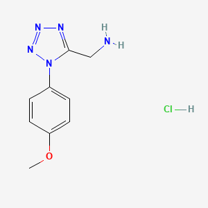 molecular formula C9H12ClN5O B1431923 {[1-(4-Methoxyphenyl)-1H-tetrazol-5-yl]methyl}amine hydrochloride CAS No. 1177311-29-3