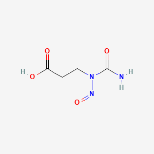 molecular formula C4H7N3O4 B14319232 N-(2-Carboxyethyl)-N-nitrosourea CAS No. 108278-71-3