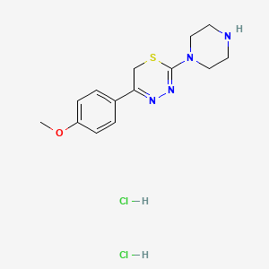 molecular formula C14H20Cl2N4OS B1431924 5-(4-methoxyphenyl)-2-piperazin-1-yl-6H-1,3,4-thiadiazine dihydrochloride CAS No. 1351645-76-5