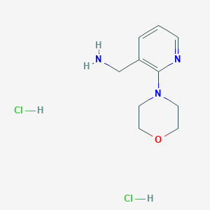 molecular formula C10H17Cl2N3O B1431925 [2-(4-Morpholinyl)-3-pyridinyl]methanamine dihydrochloride CAS No. 1158607-78-3