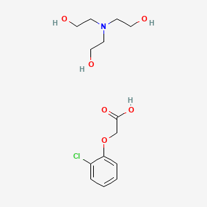 molecular formula C14H22ClNO6 B14319298 Ethanol, 2,2',2''-nitrilotris-, (2-chlorophenoxy)acetate (salt) CAS No. 105377-49-9