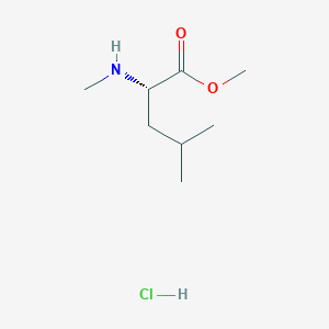 molecular formula C8H18ClNO2 B1431930 (S)-Methyl 4-methyl-2-(methylamino)pentanoate hydrochloride CAS No. 3339-45-5