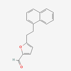 molecular formula C17H14O2 B14319318 5-[2-(Naphthalen-1-yl)ethyl]furan-2-carbaldehyde CAS No. 108604-47-3