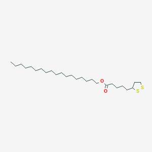 molecular formula C26H50O2S2 B14319338 Octadecyl 5-(1,2-dithiolan-3-YL)pentanoate CAS No. 112667-35-3
