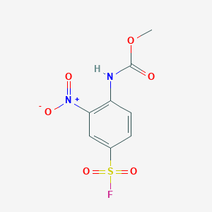 molecular formula C8H7FN2O6S B1431934 methyl N-[4-(fluorosulfonyl)-2-nitrophenyl]carbamate CAS No. 1803600-76-1