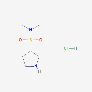 molecular formula C6H15ClN2O2S B1431937 N,N-dimethylpyrrolidine-3-sulfonamide hydrochloride CAS No. 1825309-05-4