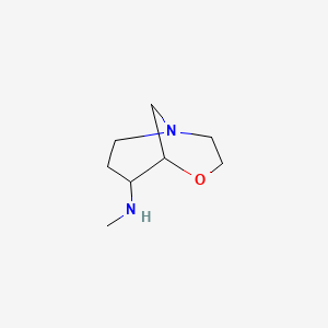 molecular formula C8H16N2O B1431939 N-methyl-4-oxa-1-azabicyclo[3.3.1]nonan-6-amine CAS No. 1803560-84-0