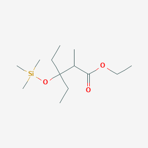 molecular formula C13H28O3Si B14319396 Ethyl 3-ethyl-2-methyl-3-[(trimethylsilyl)oxy]pentanoate CAS No. 112611-66-2