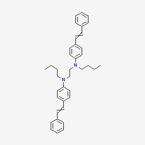 molecular formula C38H44N2 B14319439 N~1~,N~2~-Dibutyl-N~1~,N~2~-bis[4-(2-phenylethenyl)phenyl]ethane-1,2-diamine CAS No. 111993-13-6
