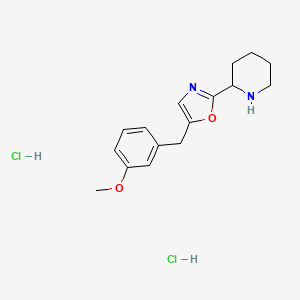 molecular formula C16H22Cl2N2O2 B1431946 2-[5-(3-甲氧基苄基)-1,3-恶唑-2-基]哌啶二盐酸盐 CAS No. 1993054-84-4