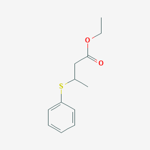 molecular formula C12H16O2S B14319476 Ethyl 3-(phenylsulfanyl)butanoate CAS No. 111731-00-1