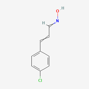 molecular formula C9H8ClNO B14319495 N-[3-(4-Chlorophenyl)prop-2-EN-1-ylidene]hydroxylamine CAS No. 105677-53-0