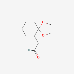 molecular formula C10H16O3 B1431952 2-{1,4-Dioxaspiro[4.5]decan-6-yl}acetaldehyde CAS No. 809233-15-6