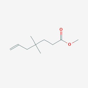 molecular formula C10H18O2 B14319533 Methyl 4,4-dimethylhept-6-enoate CAS No. 113086-97-8