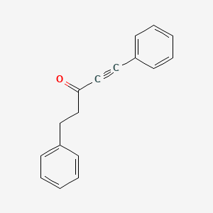 molecular formula C17H14O B14319535 1,5-Diphenylpent-1-yn-3-one CAS No. 108357-95-5