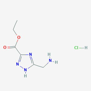 ethyl 5-(aminomethyl)-1H-1,2,4-triazole-3-carboxylate hydrochloride