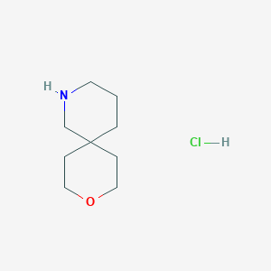 molecular formula C9H18ClNO B1431959 9-Oxa-2-azaspiro[5.5]undecane hydrochloride CAS No. 1279879-02-5