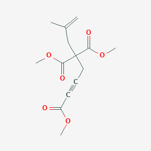 molecular formula C14H18O6 B14319648 Trimethyl 6-methylhept-6-en-1-yne-1,4,4-tricarboxylate CAS No. 112713-14-1