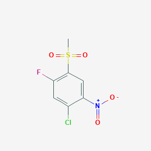 molecular formula C7H5ClFNO4S B1431966 1-Chloro-5-fluoro-4-methanesulfonyl-2-nitrobenzene CAS No. 1820740-06-4