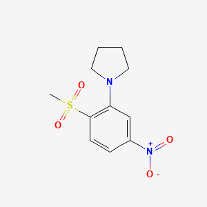 1-(2-Methanesulfonyl-5-nitrophenyl)pyrrolidine